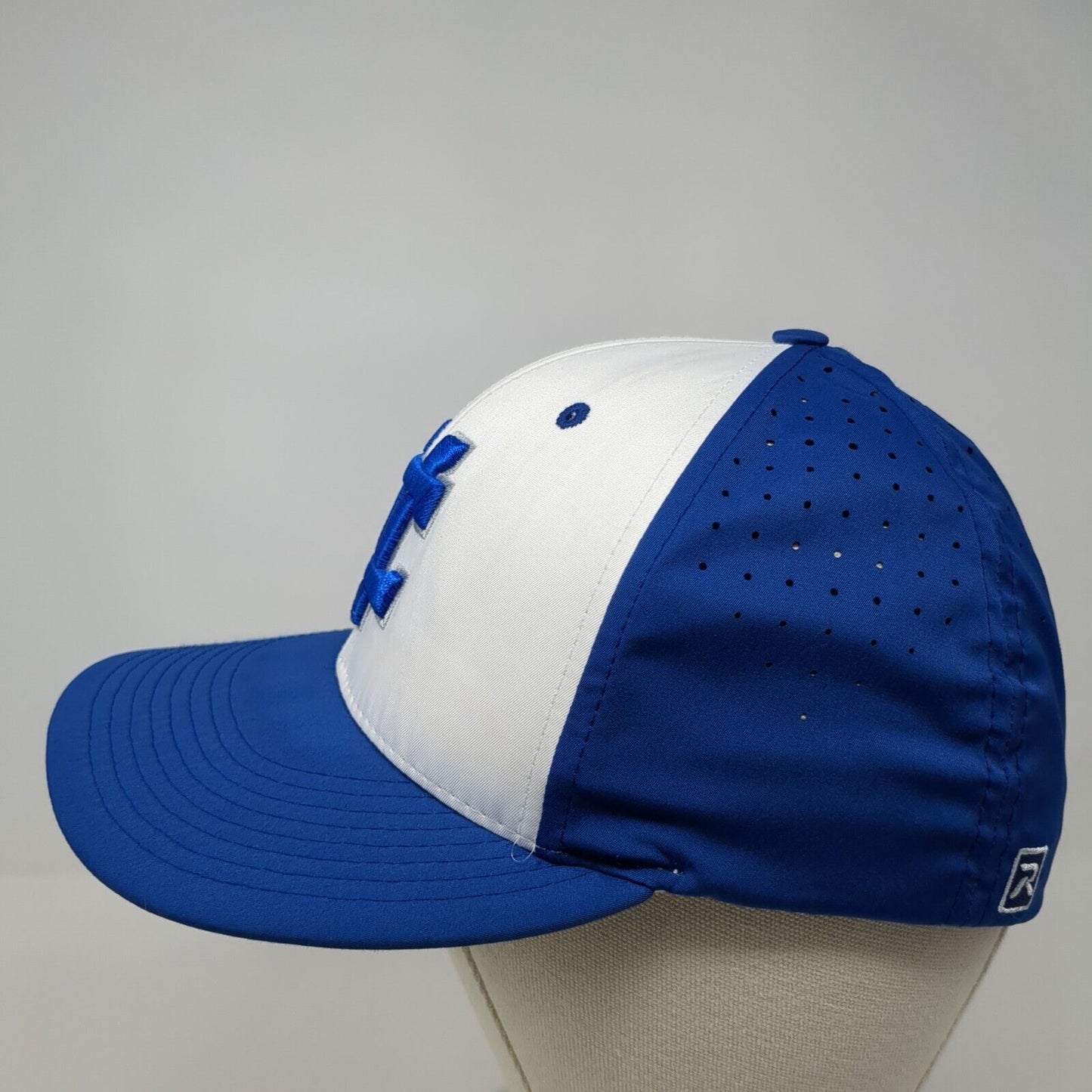 Richardson Fitted Hat Blue S-M Embroidered Letters Cross Colorblock