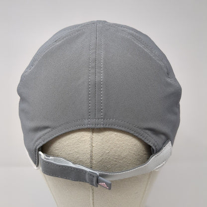 Adidas 3 Stripes Strapback Hat Gray One Size White Trim Aeroready