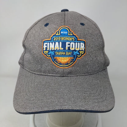 NCAA Womens 2019 Final Four Tampa Bay Strapback Hat Gray OSFM Embroidered Logo