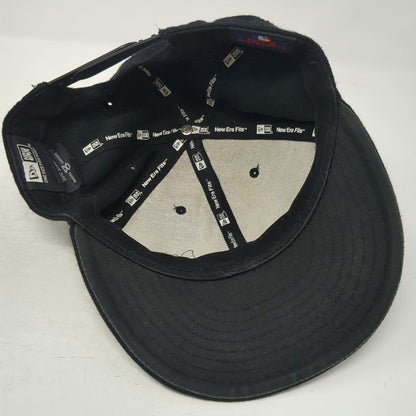 New Era New York Yankees MLB Black One Size Snapback Hat Flat Brim Embroidered