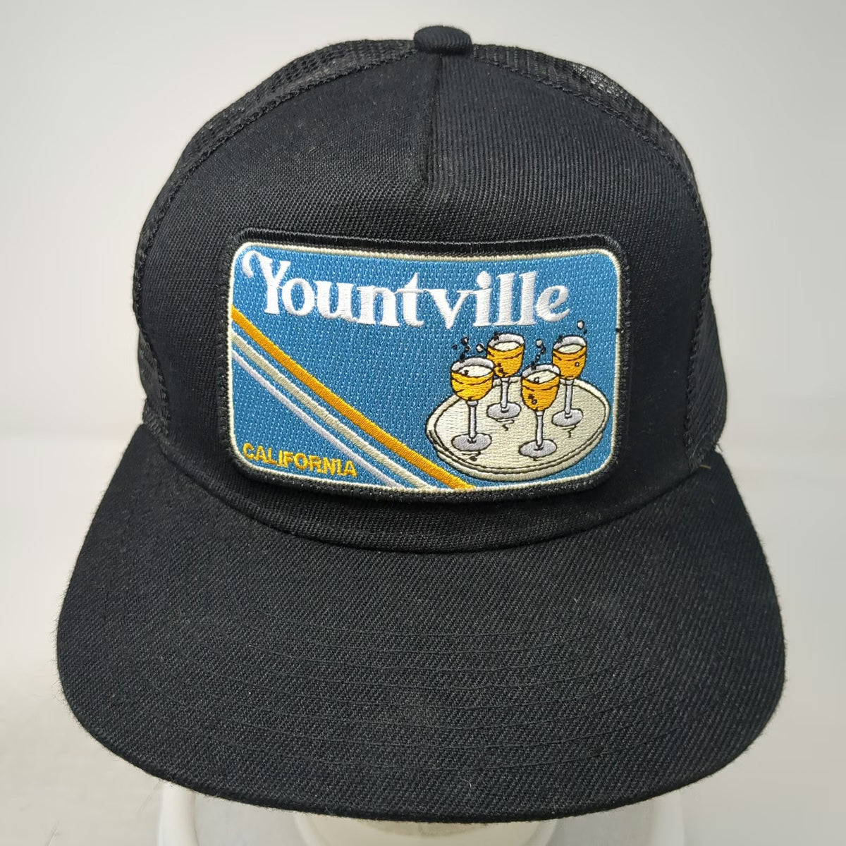 Bart Bridge Trucker Hat Black One Size Snapback Mesh Yountville California Wine