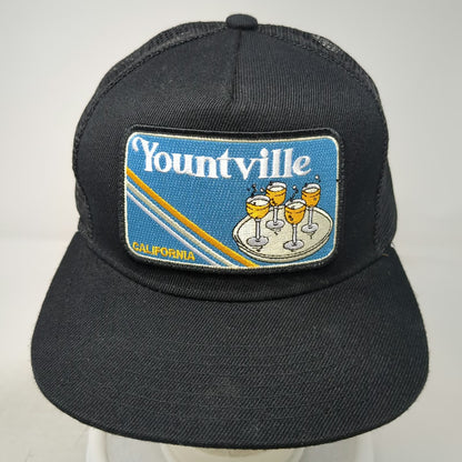 Bart Bridge Trucker Hat Black One Size Snapback Mesh Yountville California Wine
