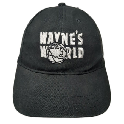 Quake City Caps Snapback Black One Size Waynes World Embroidered Cotton Hat