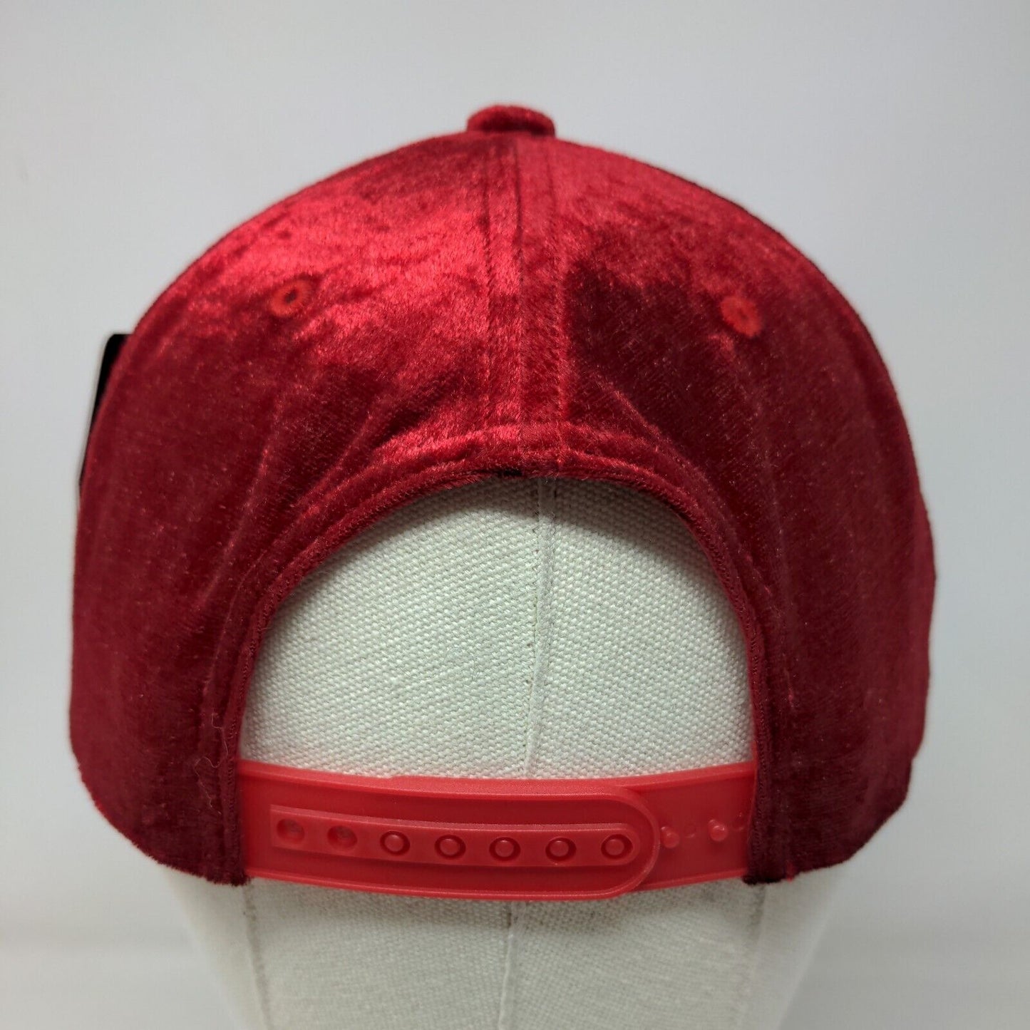 Cambridge Men's Snapback Hat Red Velour 100% Polyester Adjustable W/Tags