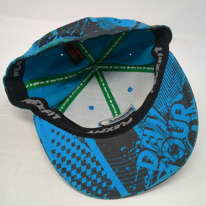 Flexfit Baseball Cap Blue XL Dew Tour All Over Print Graphic Stretch Fit Hat