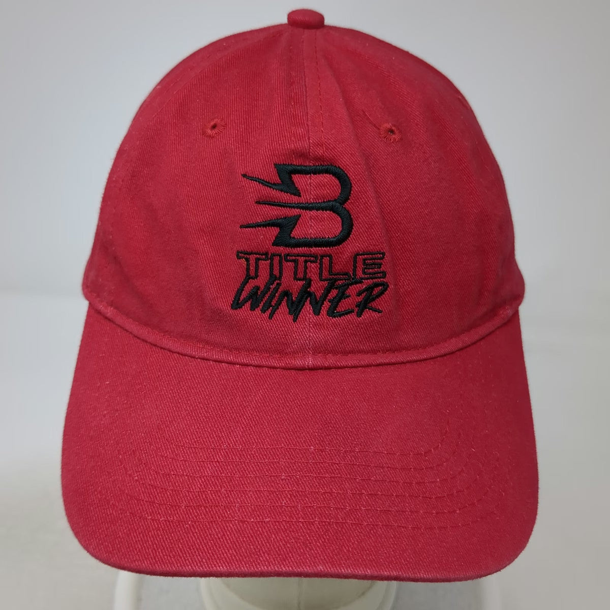Port & Company Red Baseball Cap One Size Title Winner Embroidered Cotton Hat