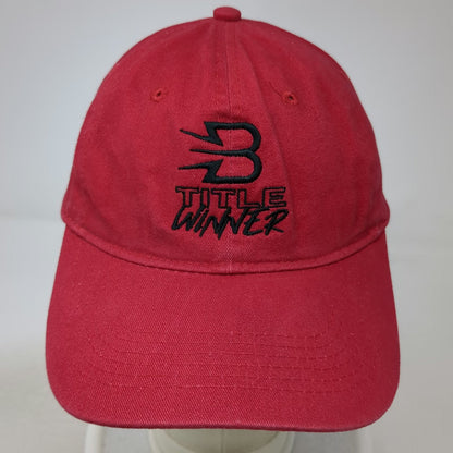 Port & Company Red Baseball Cap One Size Title Winner Embroidered Cotton Hat