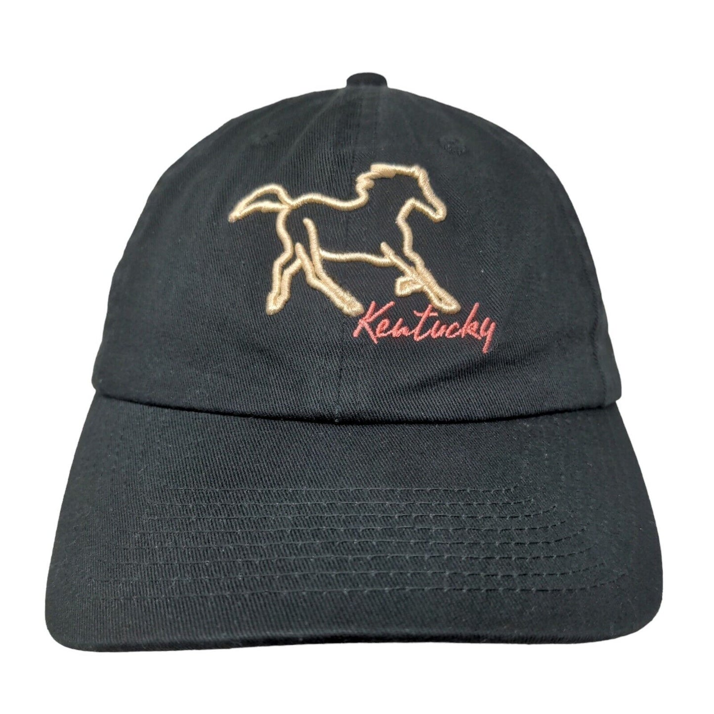 Fahrenheit Womens Slideback Hat Black Adjustable Embroidered Kentucky Horse Logo