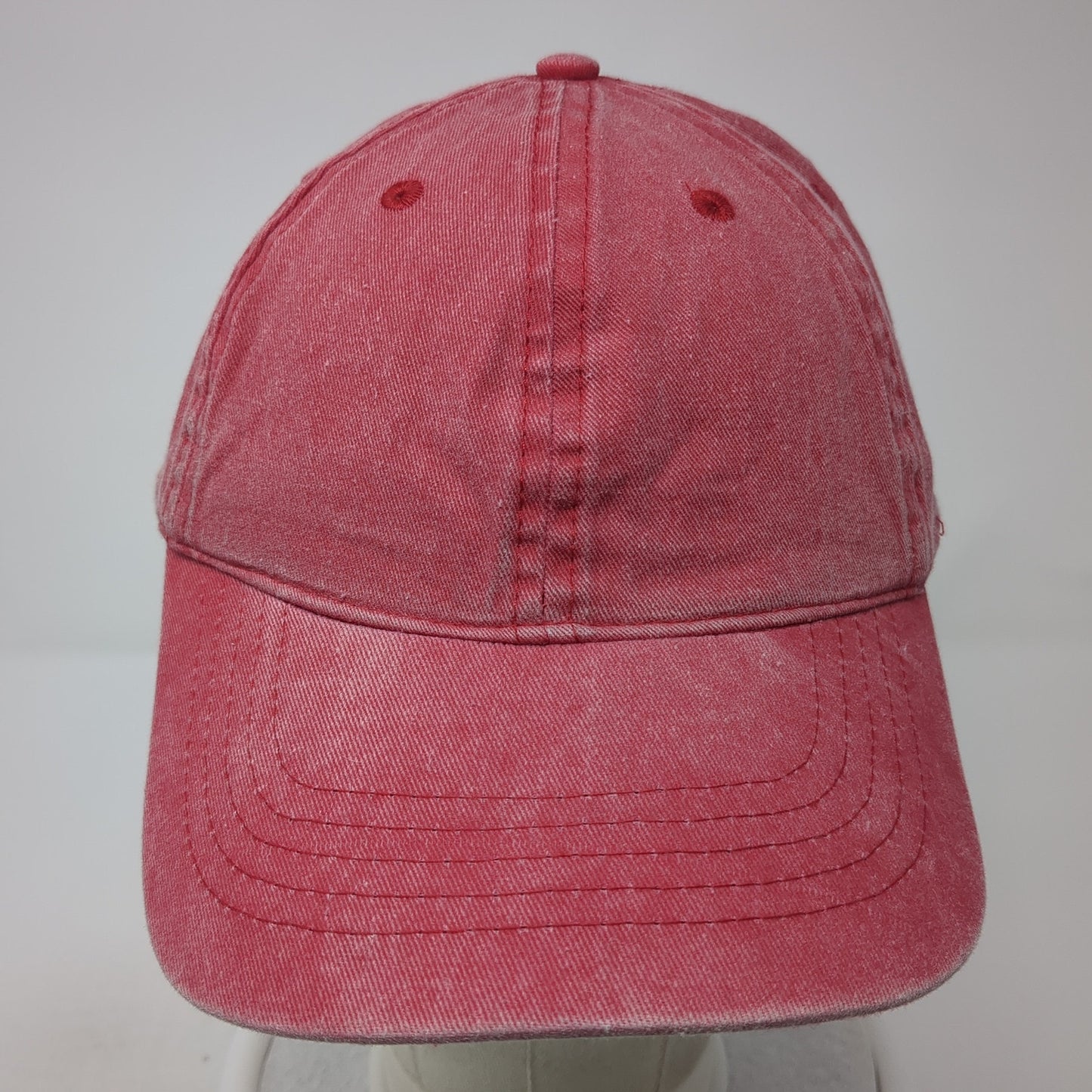 Unbranded Strapback Baseball Cap Red One Size Adjustable 6 Panel Blank