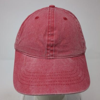 Unbranded Strapback Baseball Cap Red One Size Adjustable 6 Panel Blank
