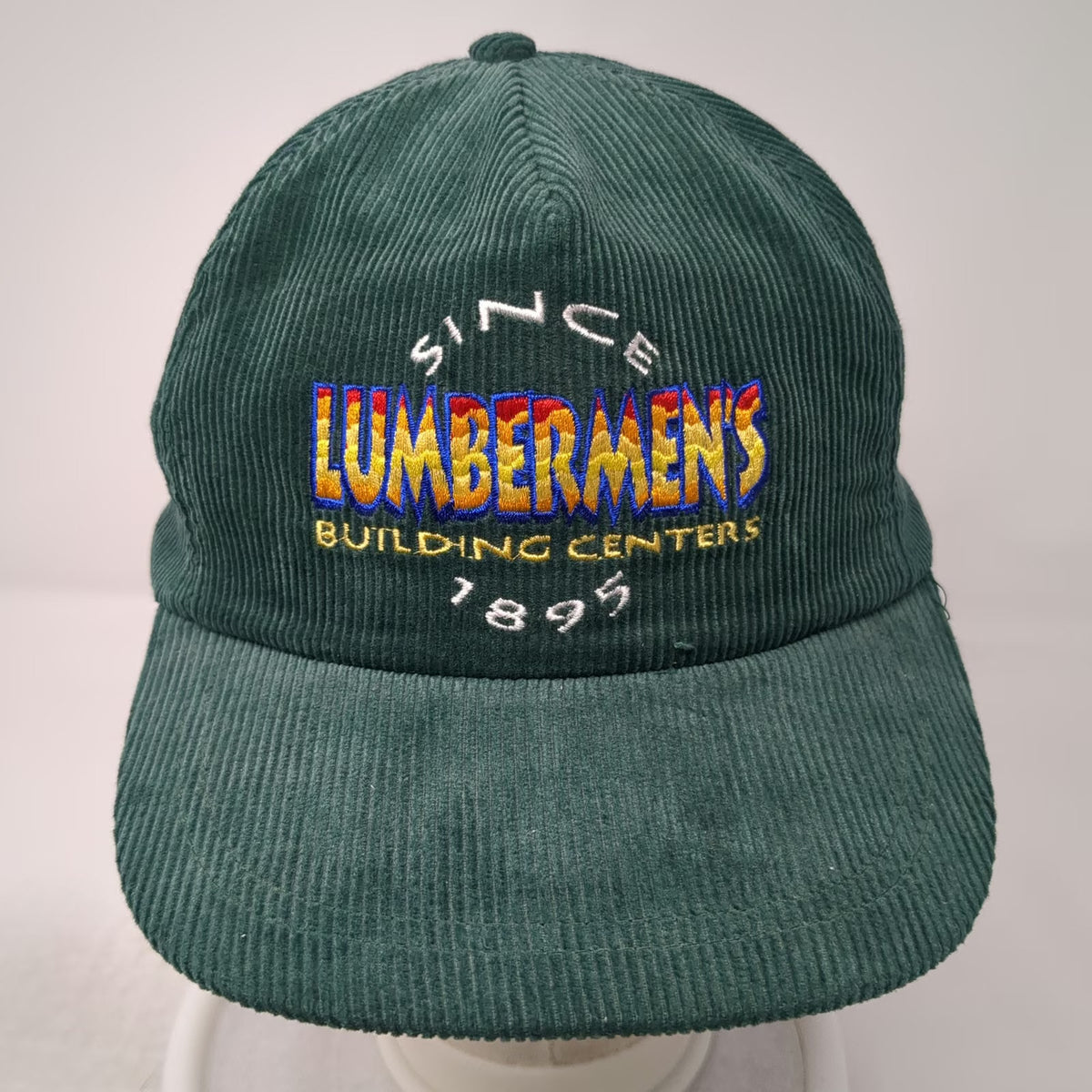 Lumbermens Building Centers Trucker Green One Size Corduroy Snapback Hat Work