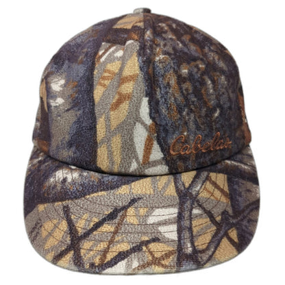 Cabelas Boys 5 Panel Brown Camo Snapback Hat Hunting Fishing Outdoor Gear