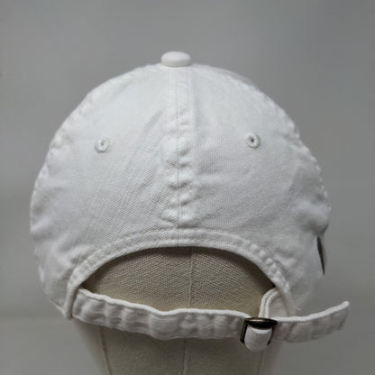 Unbranded Slideback Hat White One Size Adjustable Vented Holes 6 Panel