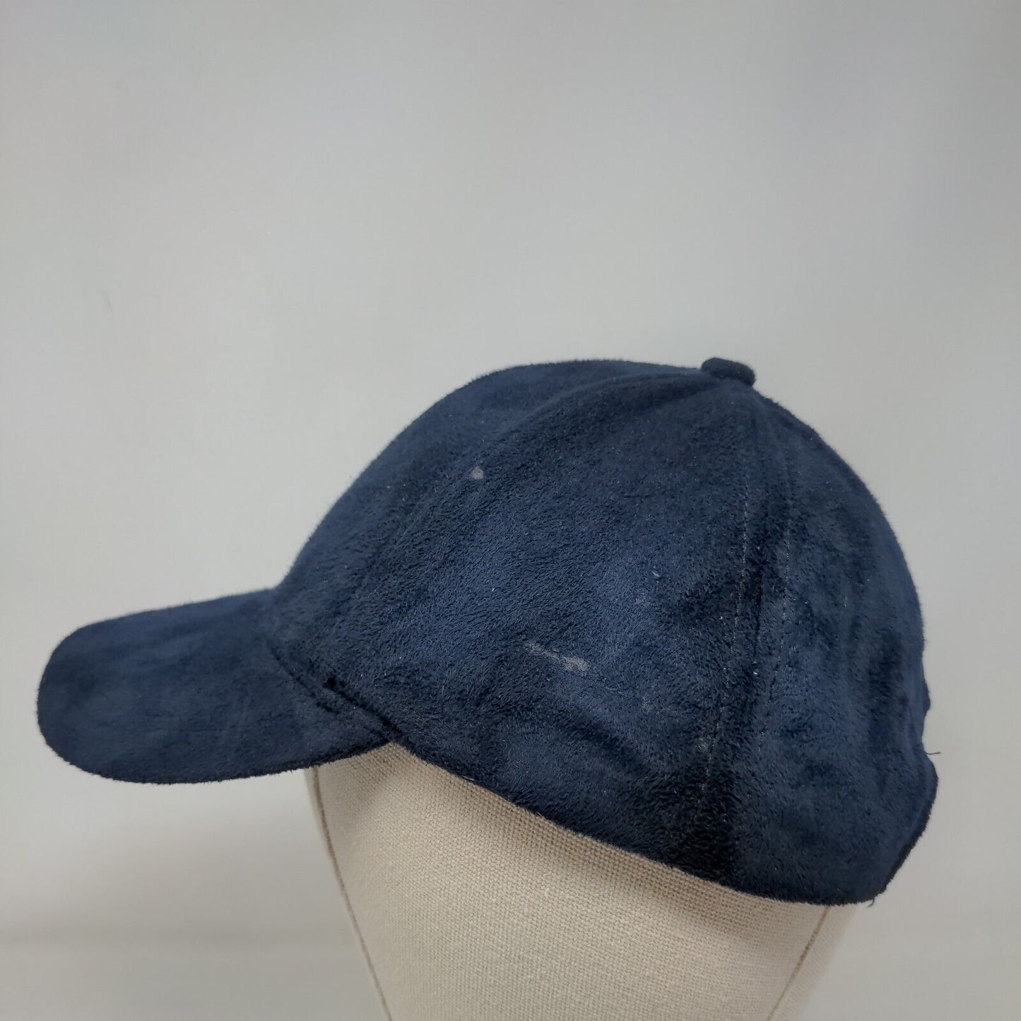 Unbranded Snapback Hat Blue OSFM Suede Adjustable 6 Panel Blank