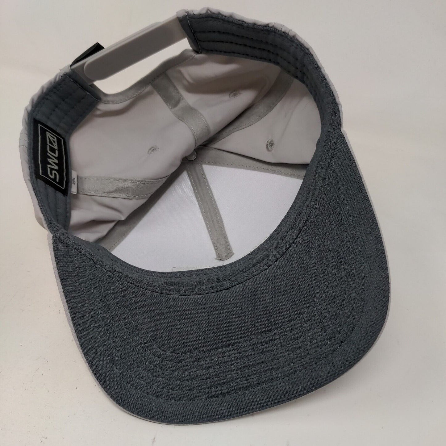 SWCO Men's Snapback Hat Gray Adjustable Embroidered Fishing Lure Logo Nylon
