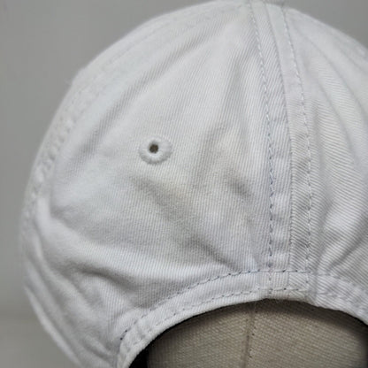 Tommy Hilfiger Slideback Hat White One Size Embroidered Leather Strap