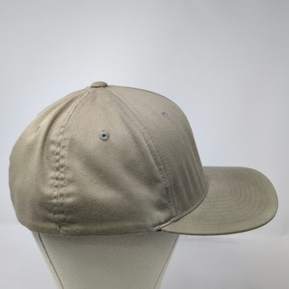 Volcom Baseball Cap Brown M Flexfit Embroidered Stone Logo Stretch Fit Hat