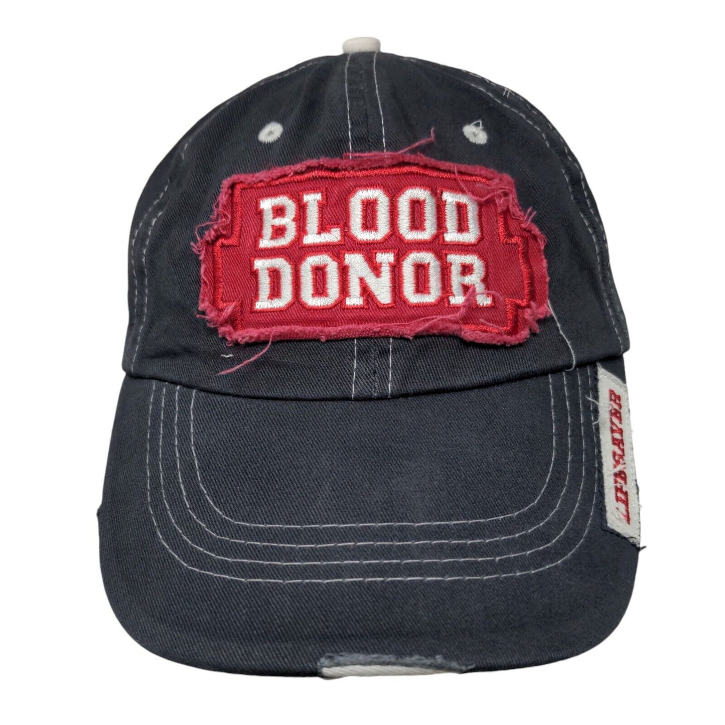 Blood Donor Lifesaver Slideback Hat Blue One Size Florida Blood Services