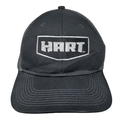 Hart Snapback Mesh Back Trucker Hat Black One Size Embroidered Port Authority