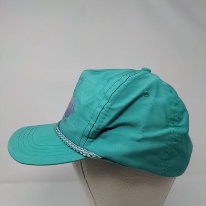 Idaho Helicopter Inc Slideback Hat Green OSFA Adjustable Rope 6 Panel Sportcap