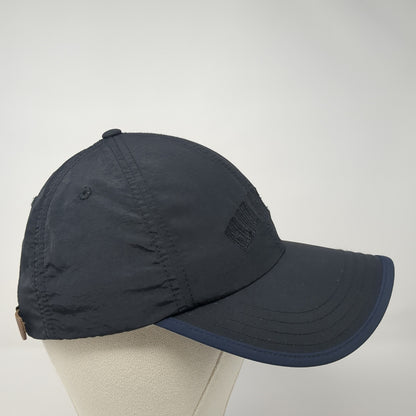 Hilfiger Spell Out Slideback Hat Black One Size Adjustable Leather Strap