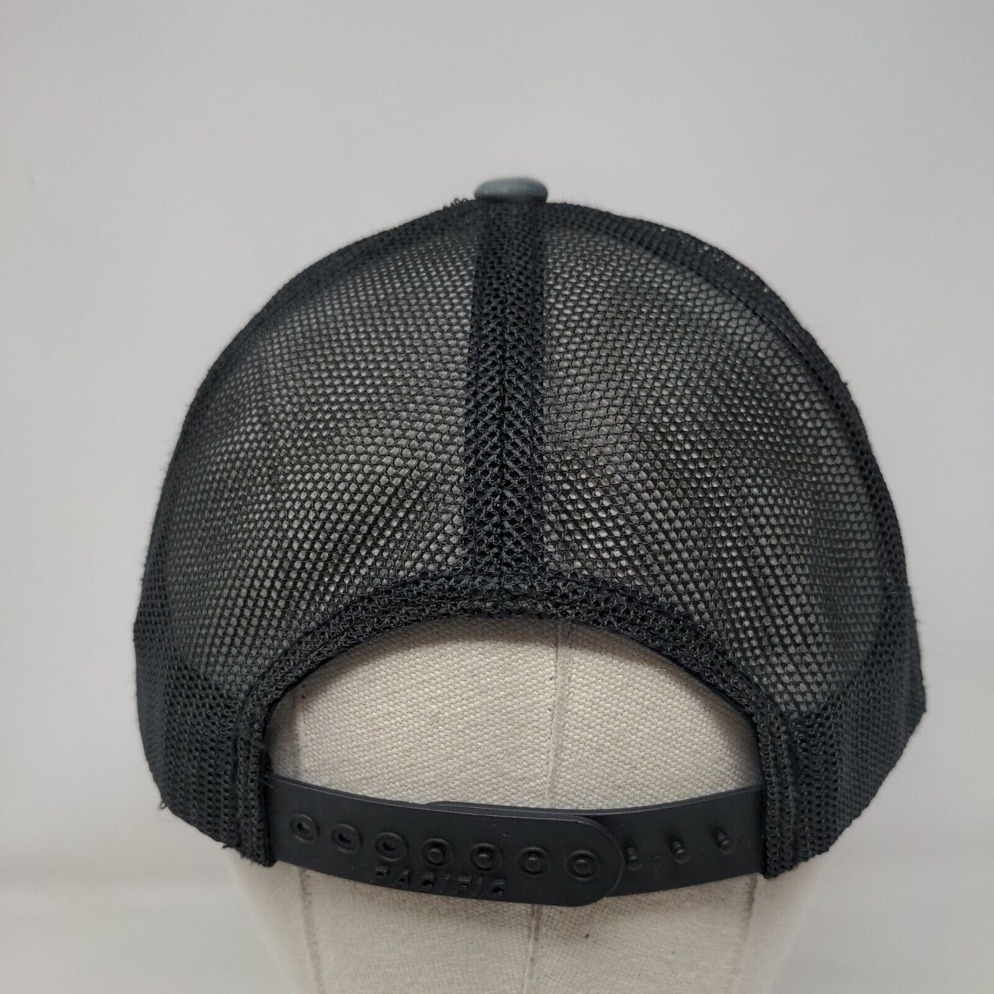 EB Snapback Trucker Hat Gray One Size Adjustable Mesh Back Pacific Headwear