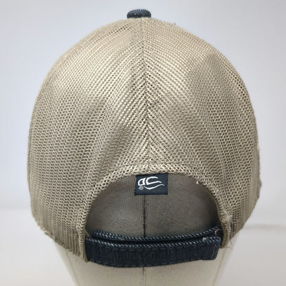 Outdoor Baseball Cap Blue One Size Mesh Back Denim Strapback Boutique Arrow Hat