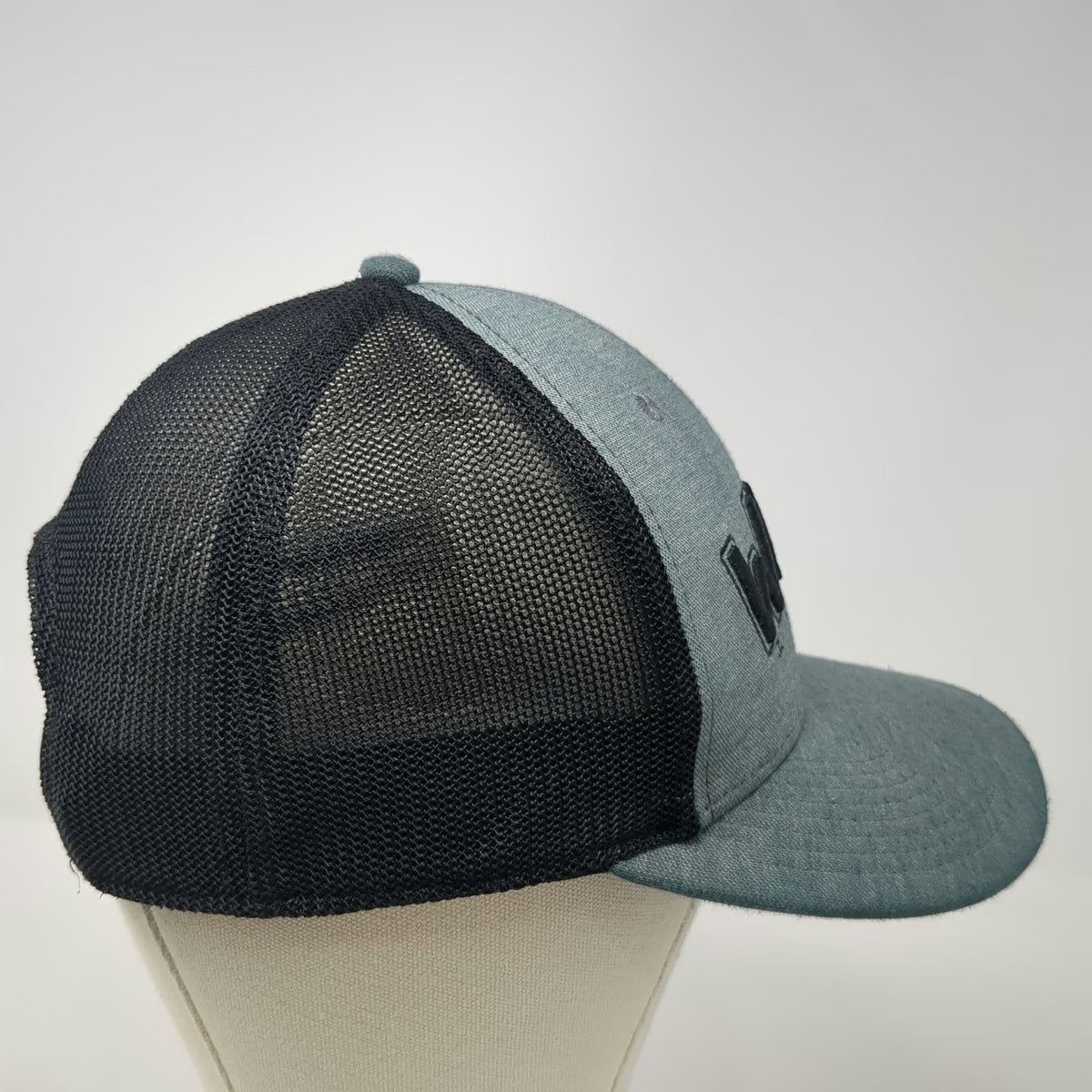 Perrine Man Press Trucker Hat Gray One Size Black Mesh Snapback Idaho Wild Hat