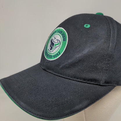 Mountain View Mavericks Golf Strapback Hat Black OS Adjustable Bucks Athletic