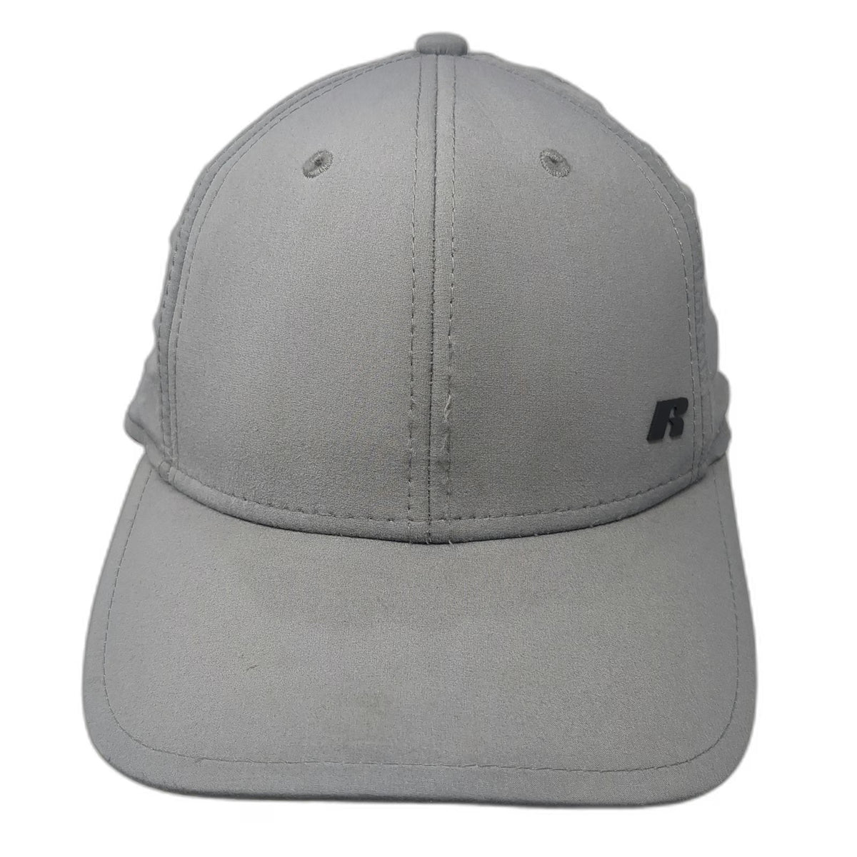 Russell Baseball Cap Gray XL Stretch Fit Performance Sport Gym Athletic Hat