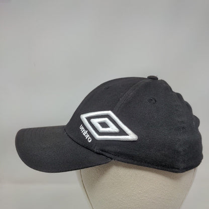 Umbro Fitted Hat Black OSFA Lightweight Embroidered Vented Holes 6 Panel