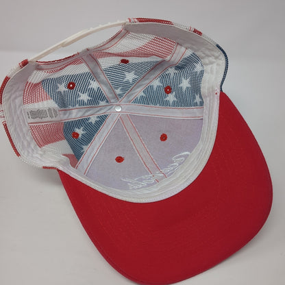 Coca-Cola Snapback Trucker Hat Multicolor OS Adjustable Patriotic Mesh Back