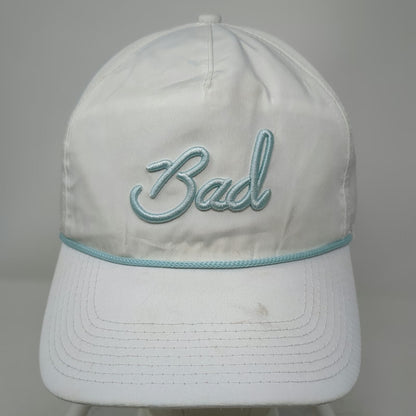 Bad Birdie 5 Panel White One Size Rope Snapback Script Bird Polyester Golf Hat