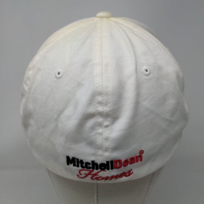 MD Mitchell Dean Fitted Hat Cream L/XL Embroidered 6 Panel Flexfit Yupoong