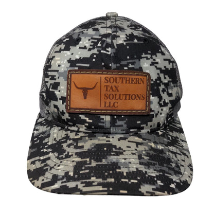 Southern Tax Solutions LLC Snapback Mesh Back Trucker Hat Gray Camo One Size