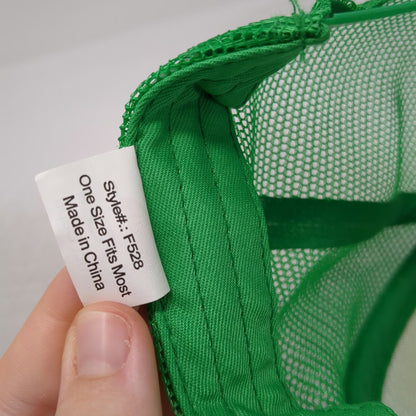 Direct Caps Trucker Hat Green One Size Snapback Mesh Tequila Seltzer Happy Hour