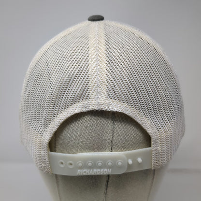 Richardson Trucker Hat Gray One Size Leupold American Flag Patch Mesh Snapback