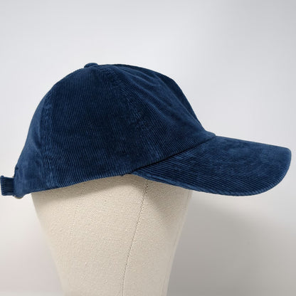 BDG Baseball Cap Blue One Size Corduroy Slideback Adjustable Plain Solid hat