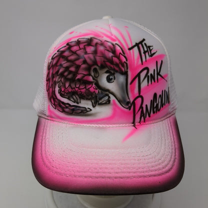The Pink Pangolin Snapback Trucker Hat Multicolor OS Adjustable Mesh Back Rope