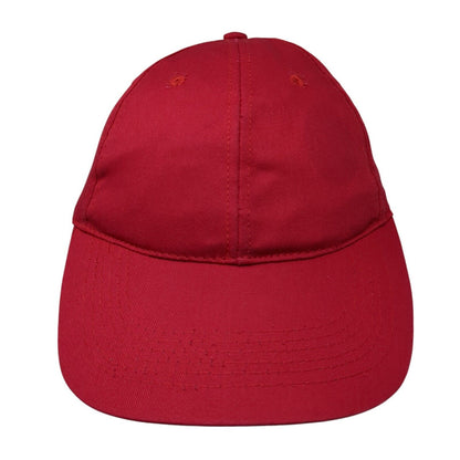 Unbranded Strapback Baseball Cap Red One Size Adjustable Vented Holes Blank