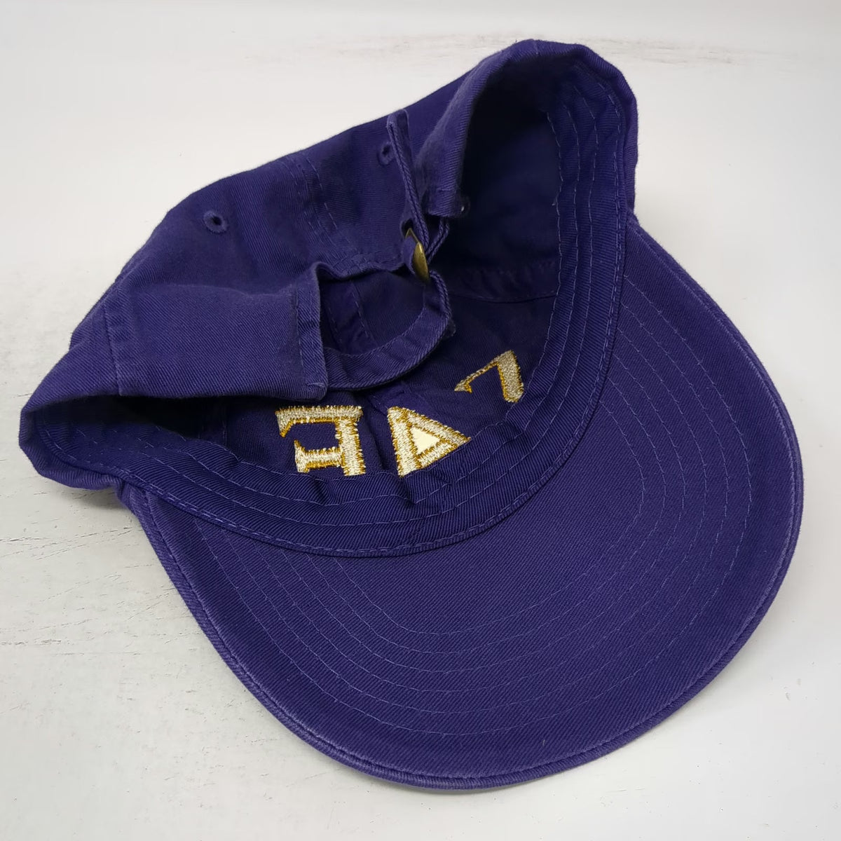 Purple Yellow Baseball Cap One Size Slideback SAE Sigma Alpha Epsilon Hat Cotton
