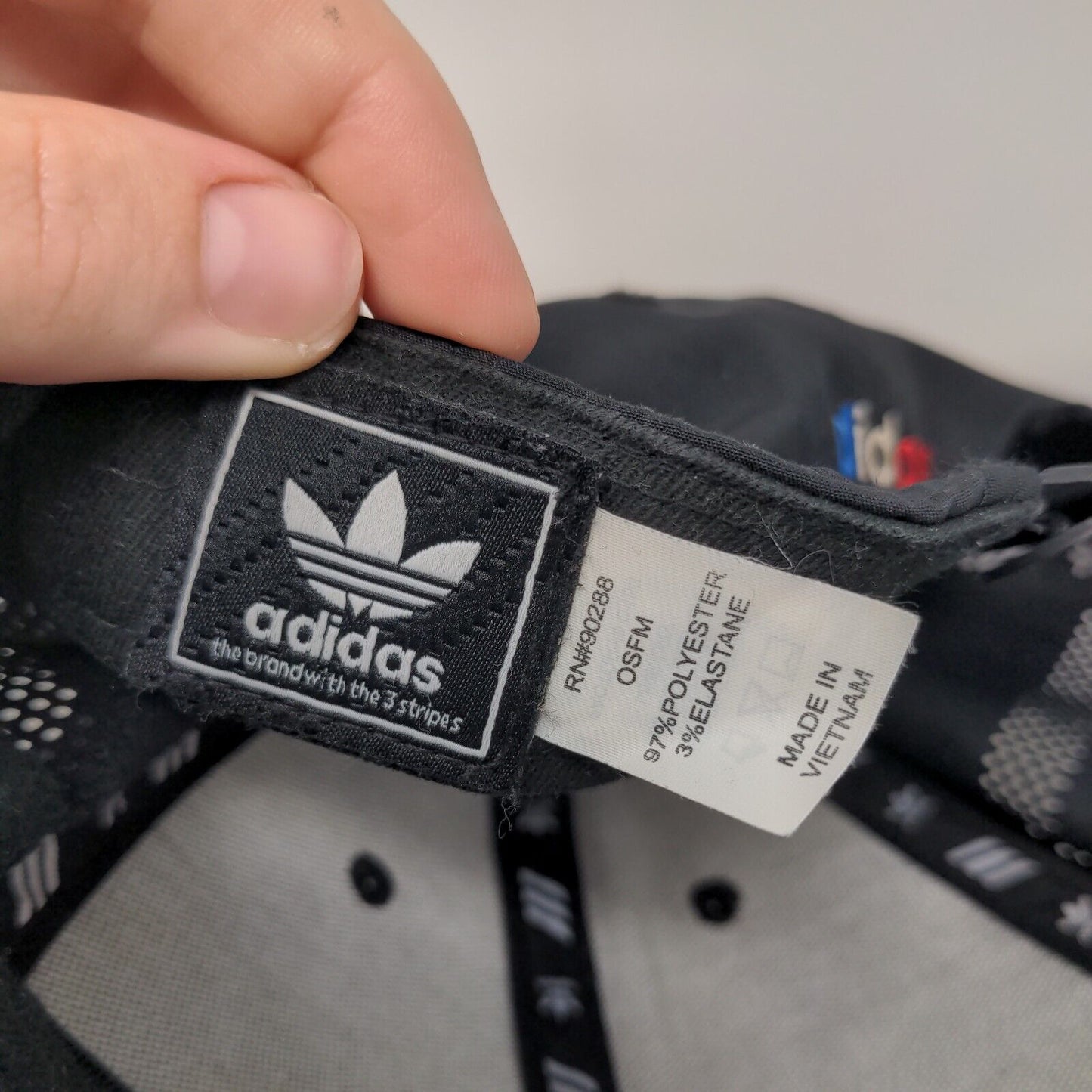 Adidas Snapback Hat Black OSFM Adjustable Embroidered Trefoil Breathable