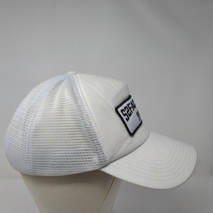 S2faction USA Flag Patch Snapback Trucker Hat White One Size Mesh Back