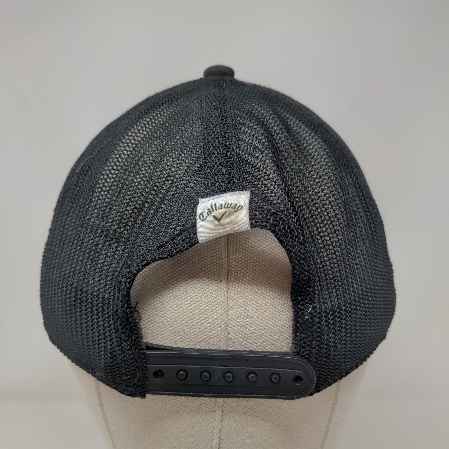 Callaway Snapback Mesh Back Trucker Hat Black One Size Adjustable