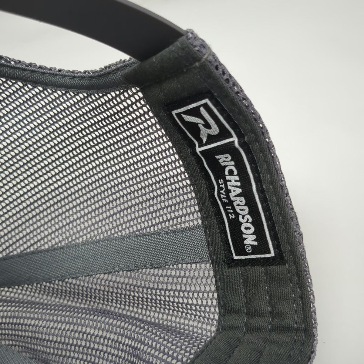 Richardson Trucker Hat Black One Size Rangen Logo Mesh Back Snapback Adjustable
