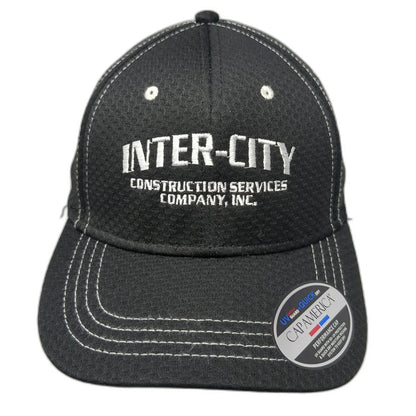 Cap America Baseball Cap Black One Size Inter-City Construction Hat Strapback