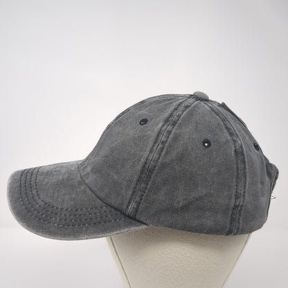 Unbranded Slideback Hat Gray One Size Adjustable Ponytail Blank Solid