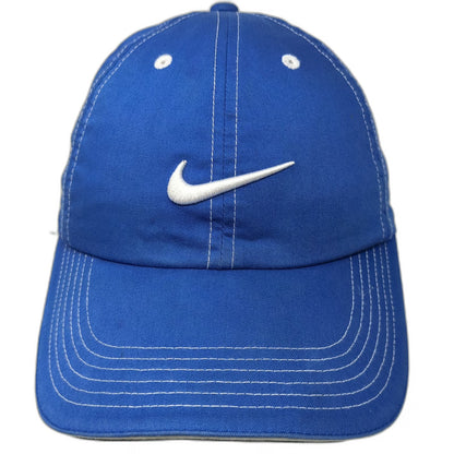 Nike Baseball Cap Blue One Size Embroidered Swoosh Contrast Stitch Golf Hat