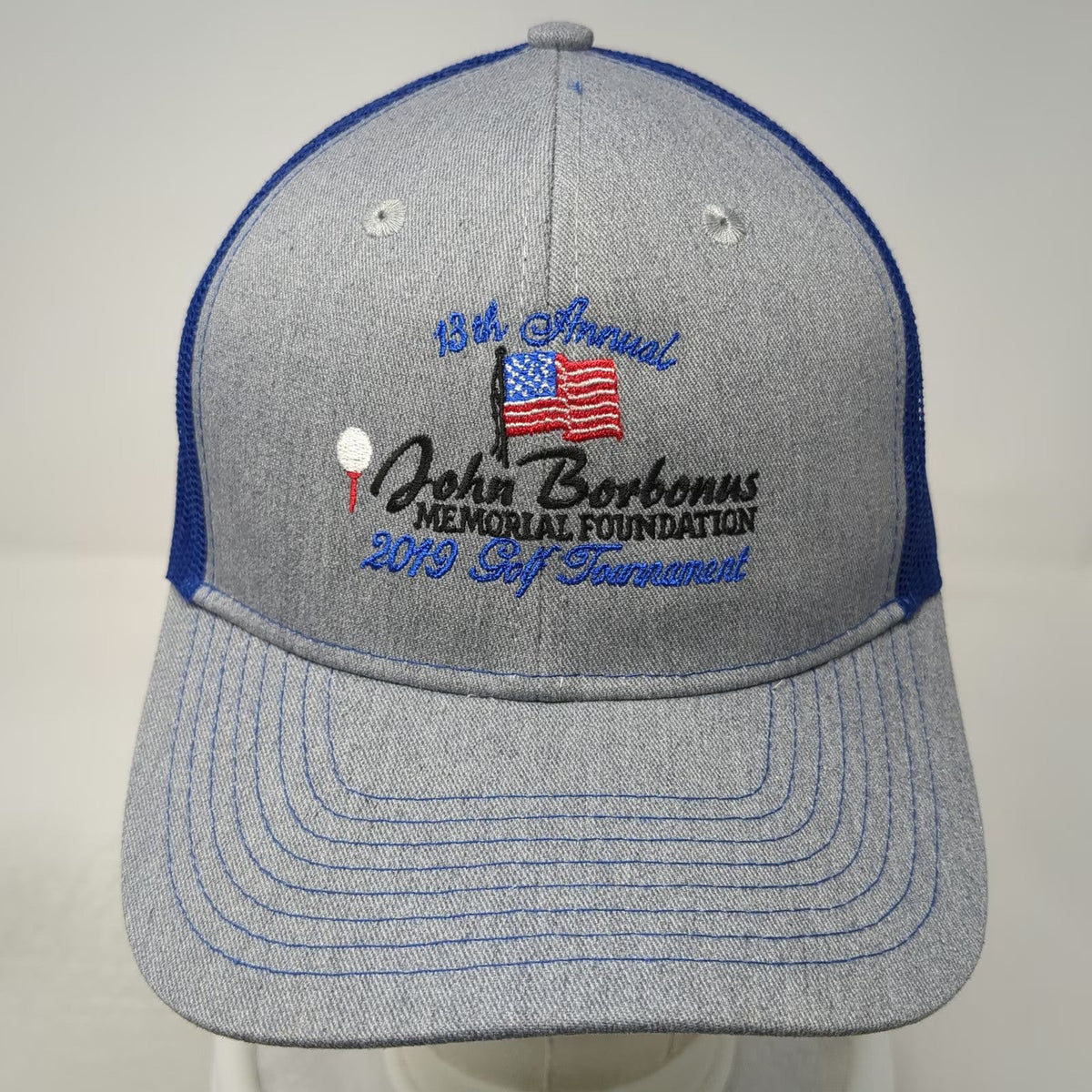 Port Authority Trucker Hat Gray Blue One Size John Borbonus Memorial Golf 2019