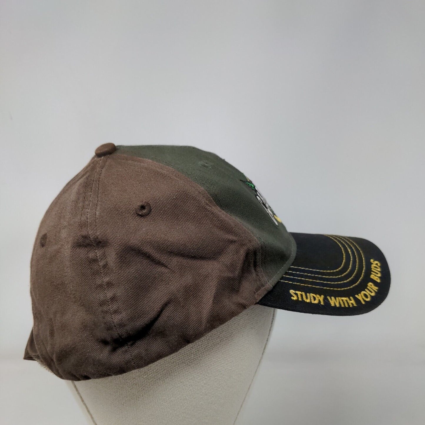 Cannabis College Study With Your Buds Strapback Hat Multicolor OSFA Embroidered
